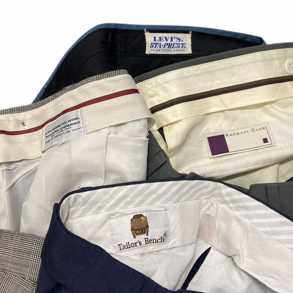 70s～90s スラックス TALON(タロン)ジッパー まとめ売り 4枚セット 古着卸 MJ0050