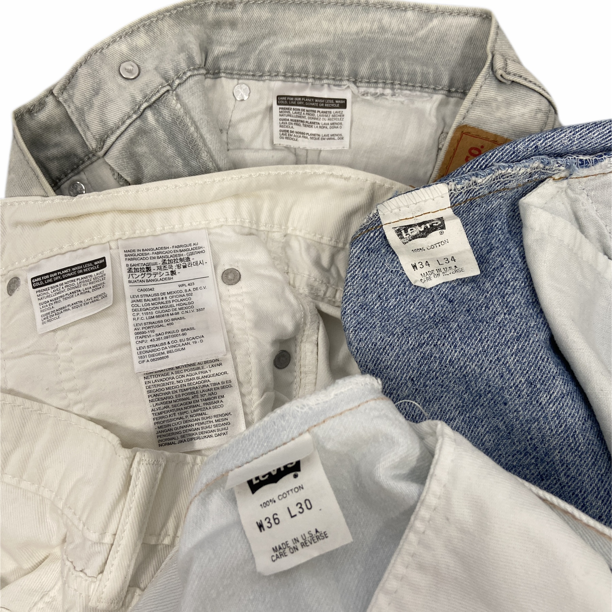 90s～ LEVI'S リーバイス デニムパンツ  501 / 505 / 510 / 512 まとめ売り 4枚セット 古着卸 MJ0056