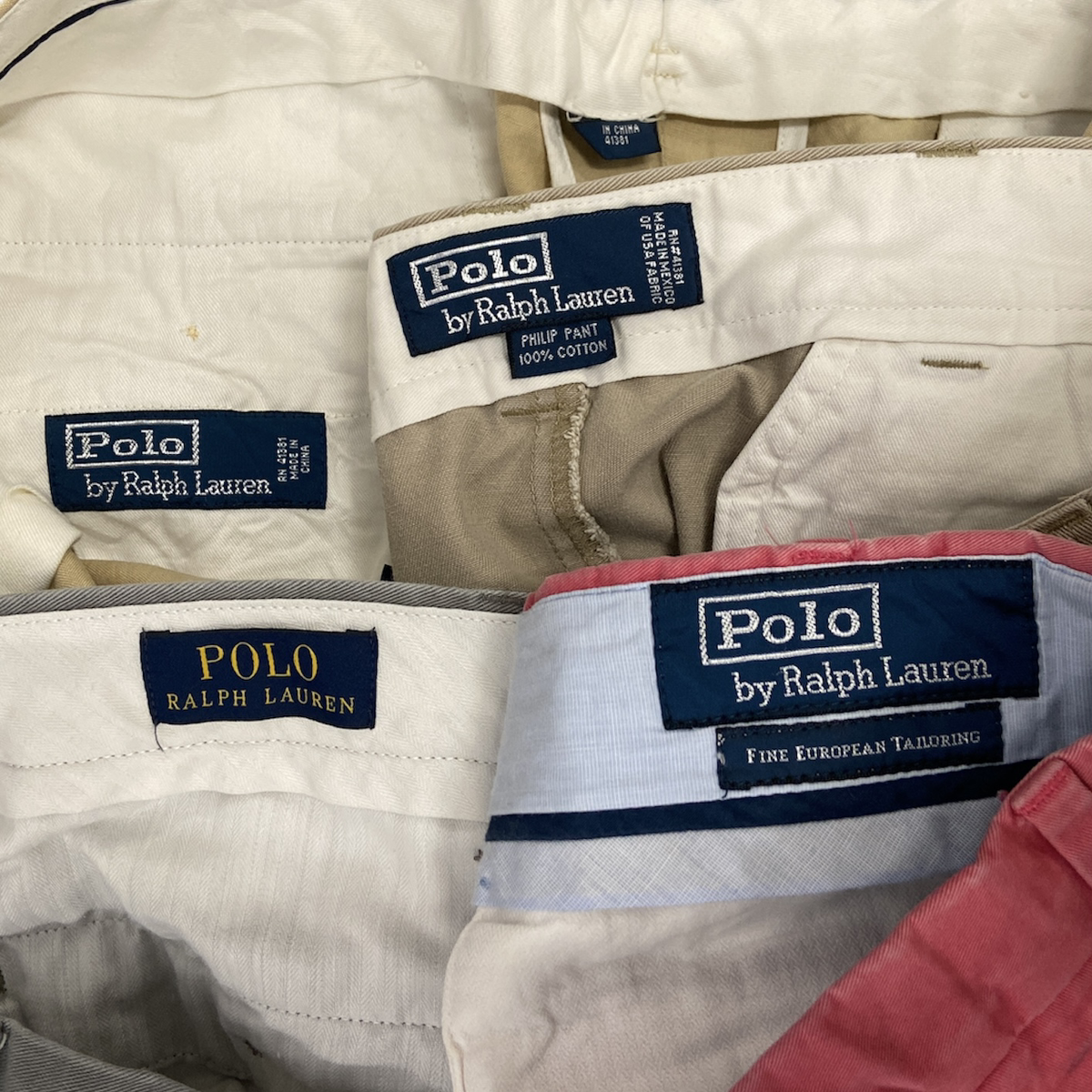 90s～ POLO RALPH LAUREN ラルフローレン チノパンツ まとめ売り 4枚セット 古着卸 MJ0058