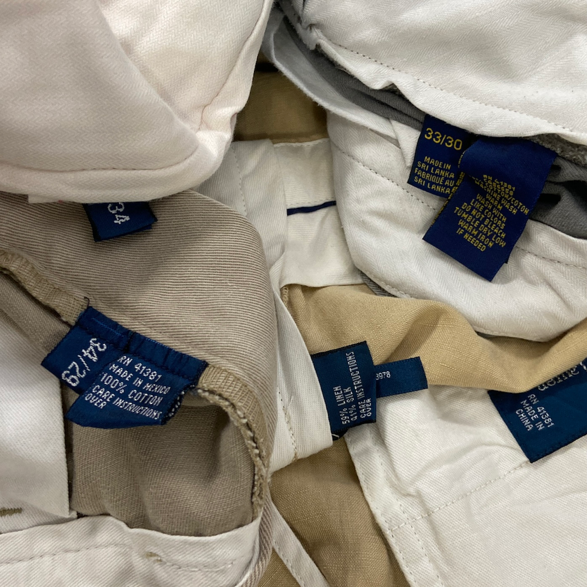 90s～ POLO RALPH LAUREN ラルフローレン チノパンツ まとめ売り 4枚セット 古着卸 MJ0058